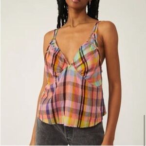 Multicolor Plaid Women's Top